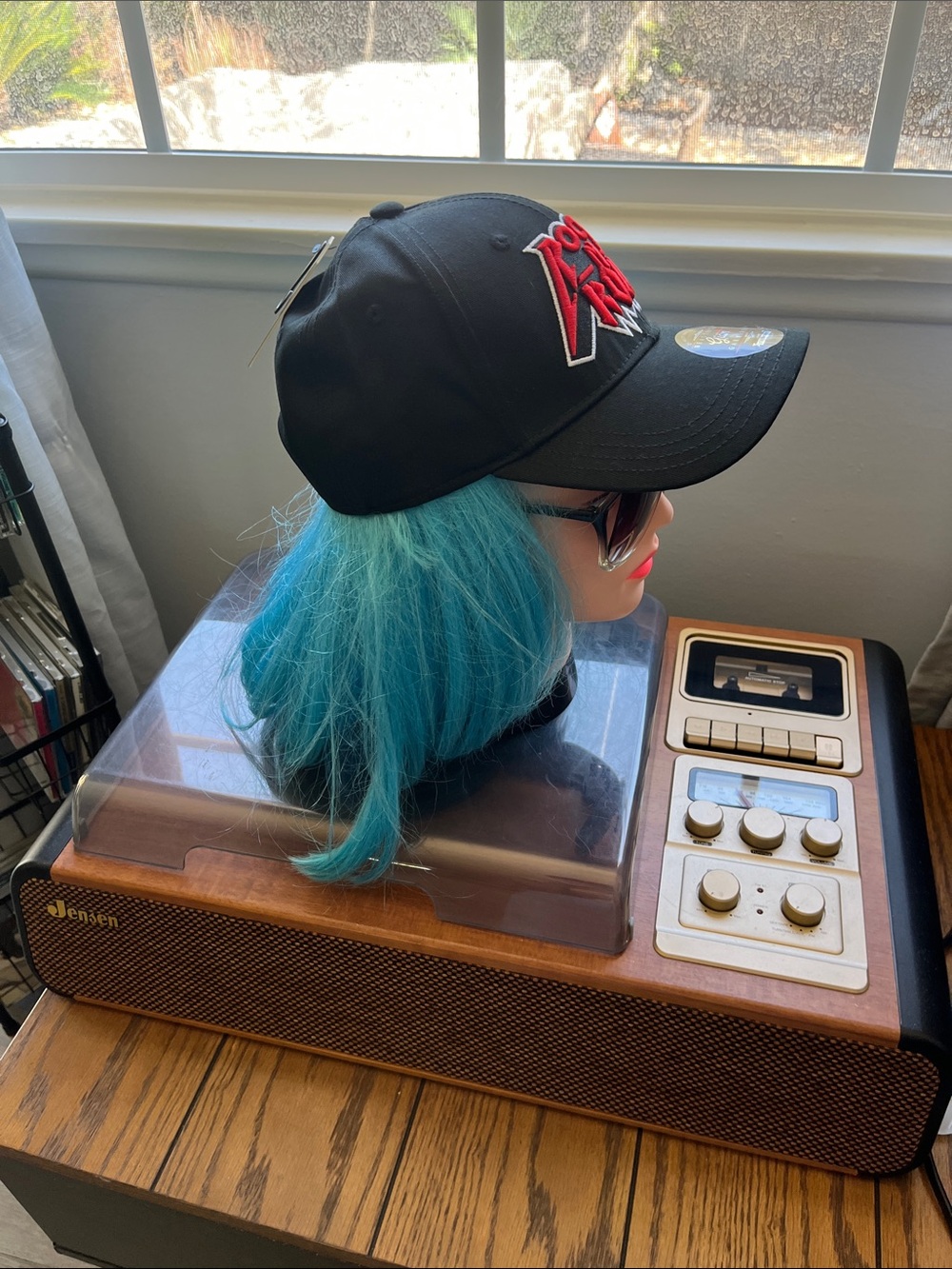 Black 'Rock N Roll' Embroidered Baseball Cap - Picture 2 of 3